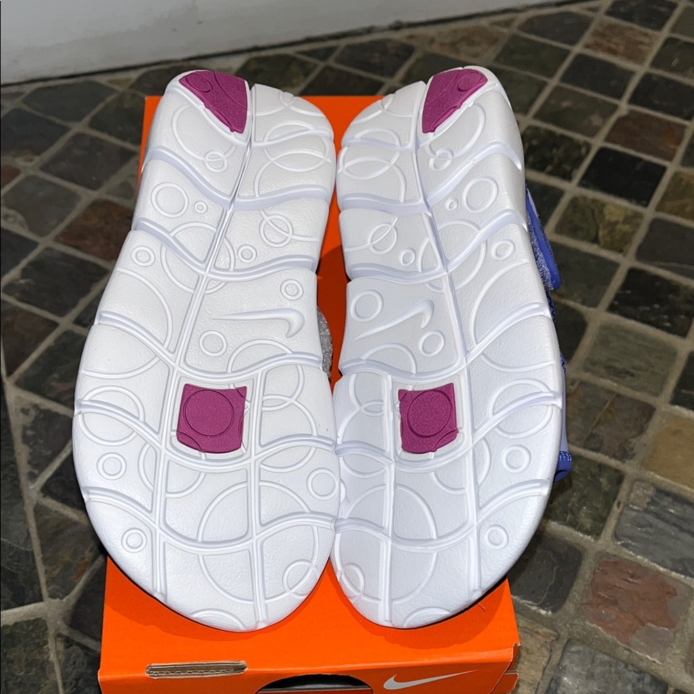 Nike Kids Blue and Purple Sandals - Picture 4 of 5